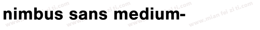 nimbus sans medium字体转换